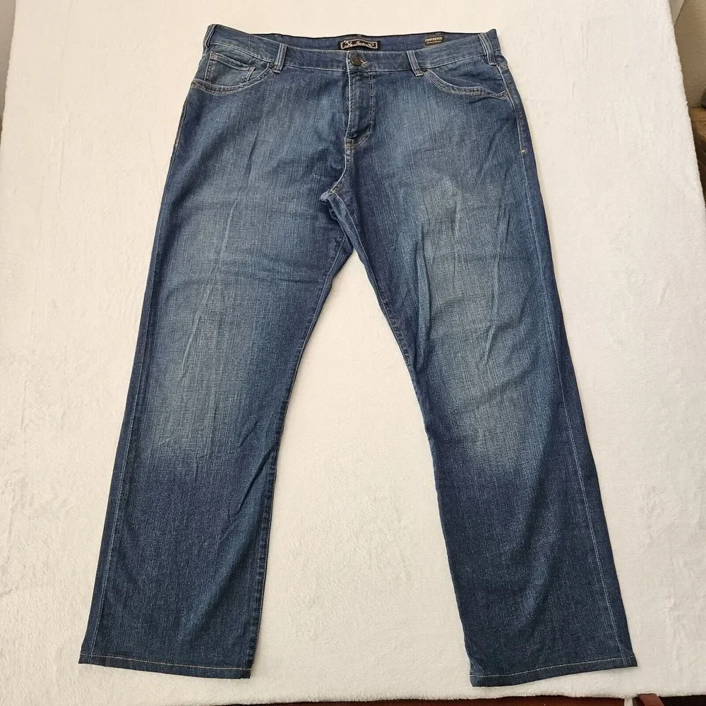 34 Heritage Jeans Mens 41 x 32.5 Confidence Mid Rise Relax‎ Blue Dark Wash Denim